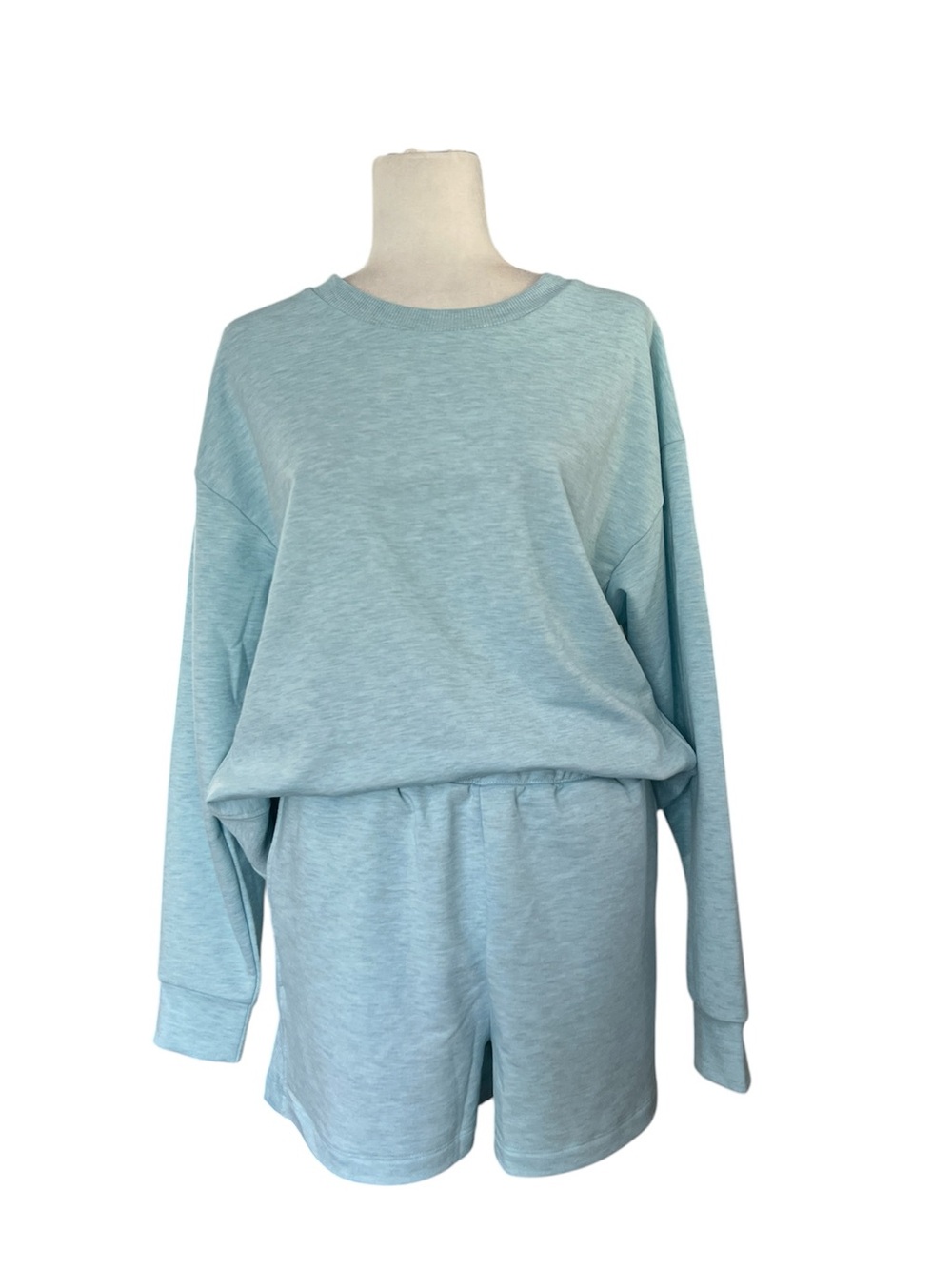🆕 ORVIS Kimber Set Long Sleeve / Shorts Loungewear in Cool Blue